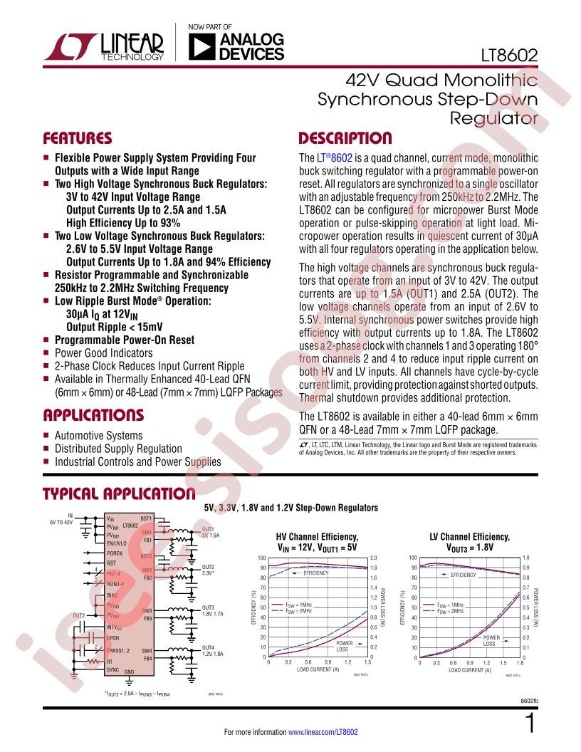 LT8602 Datasheet