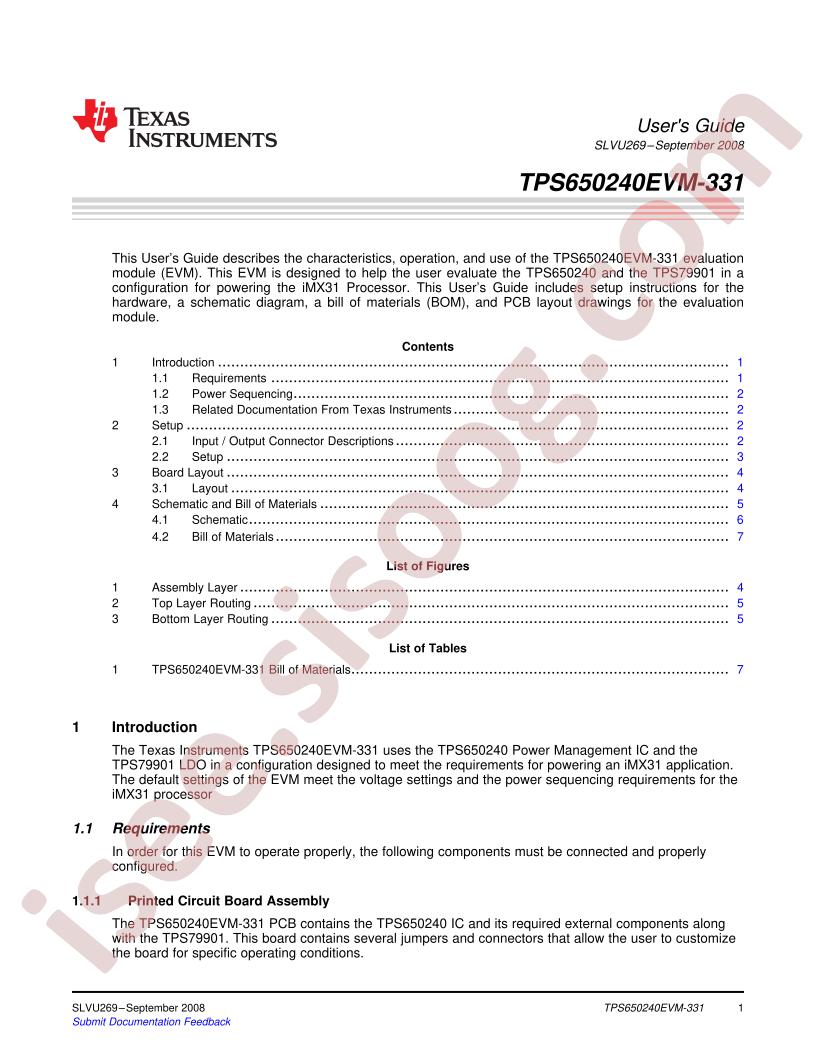 TPS650240EVM-331 User Guide