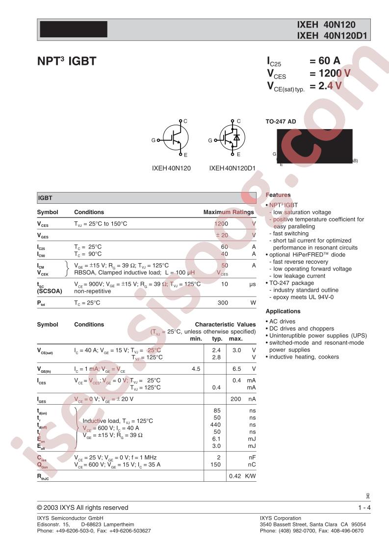 IXEH40N120(D1)