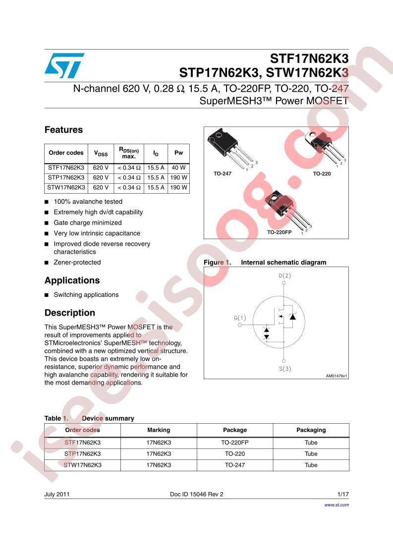 STx17N62K3