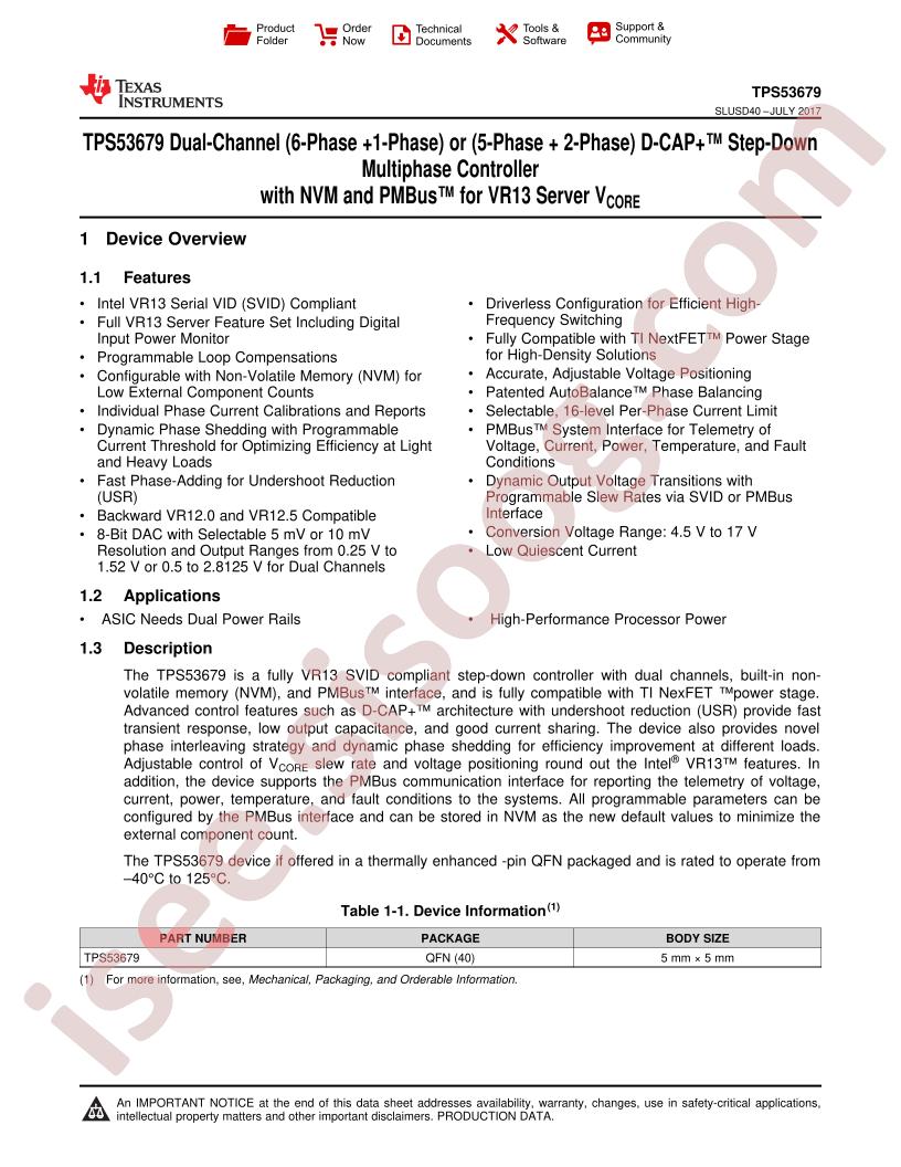 TPS53679 Datasheet