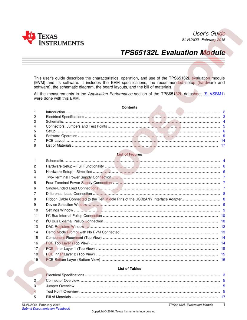TPS65132LEVM-711 User Guide