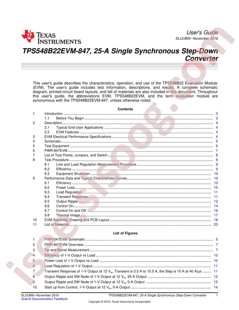 TPS548B22EVM-847 User Guide