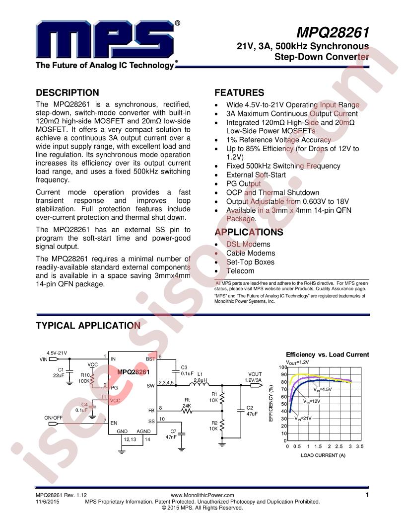 MPQ28261 Datasheet