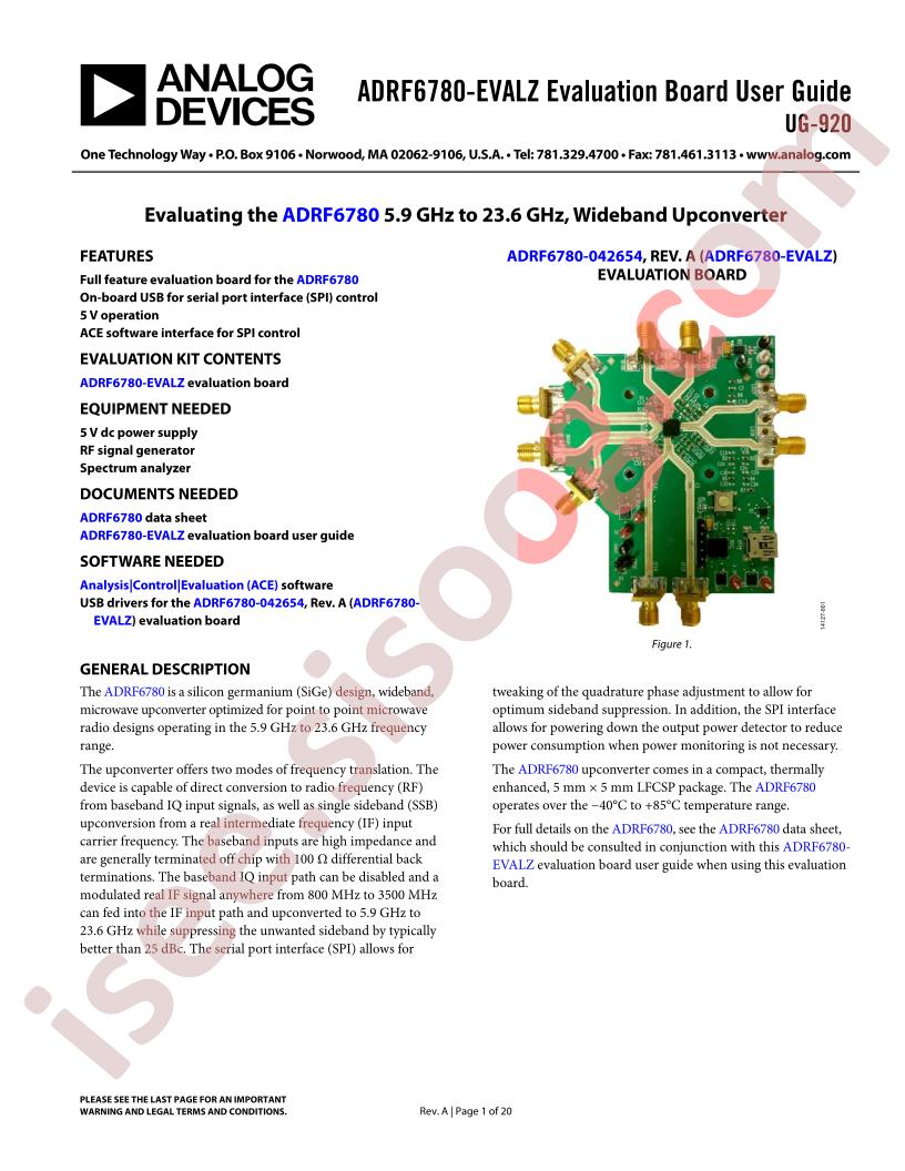 ADRF6780-EVALZ Guide