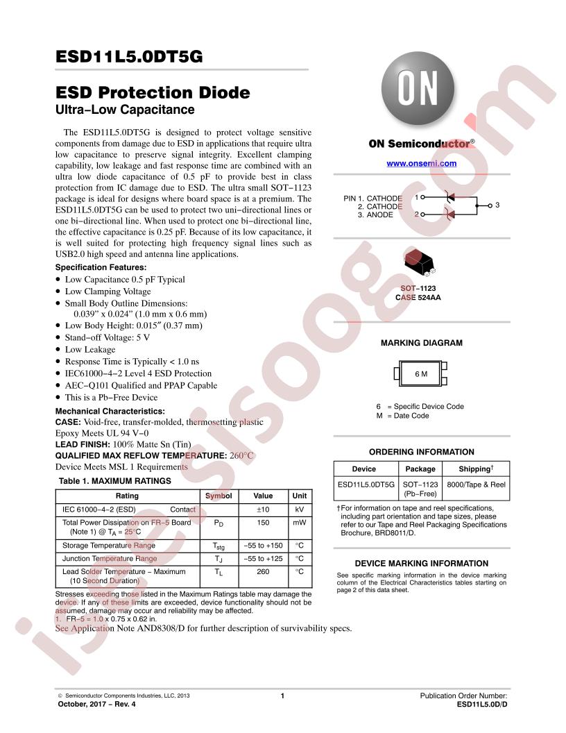 ESD11L5.0DT5G