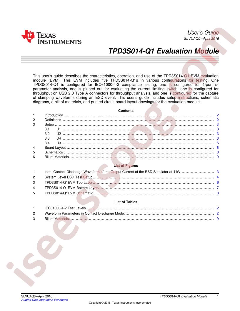 TPD3S014-Q1EVM User Guide