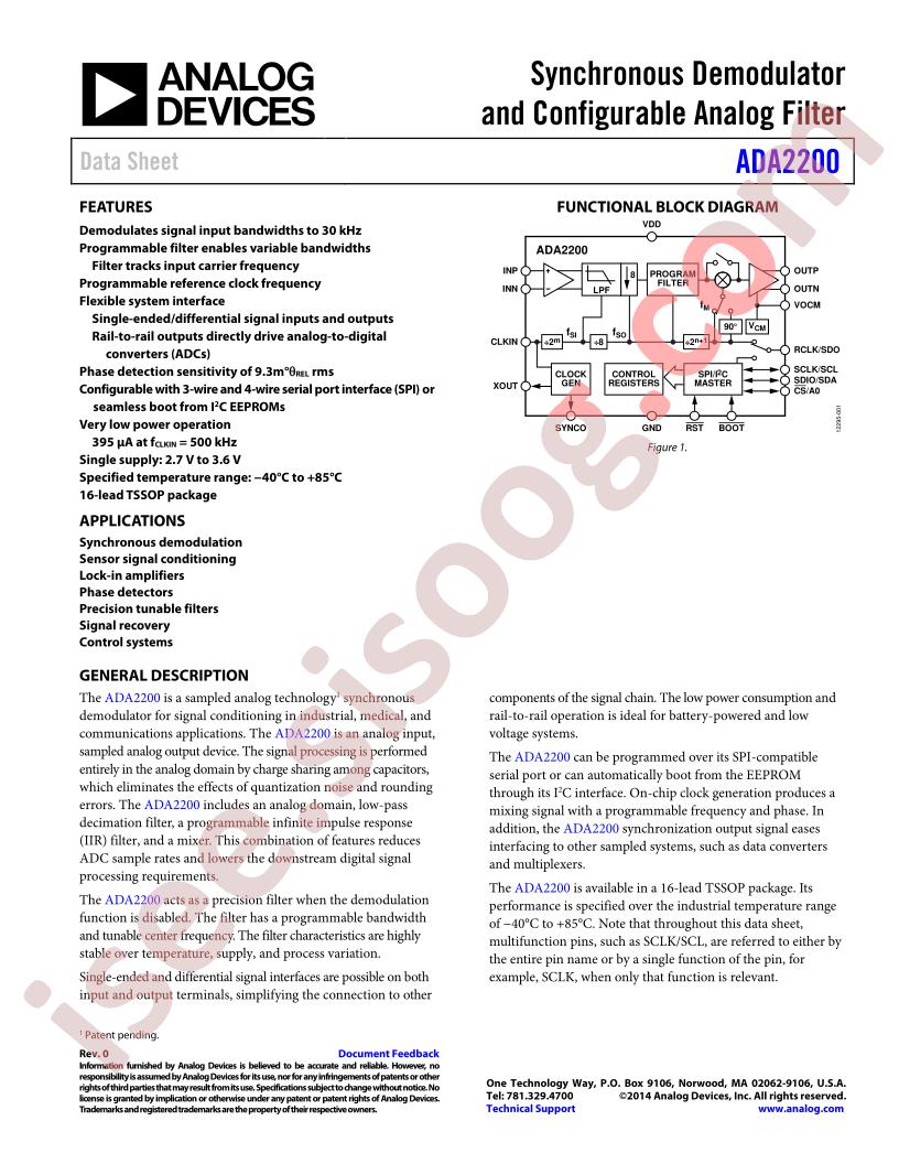 ADA2200 Datasheet