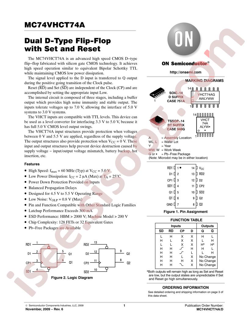MC74VHCT74A