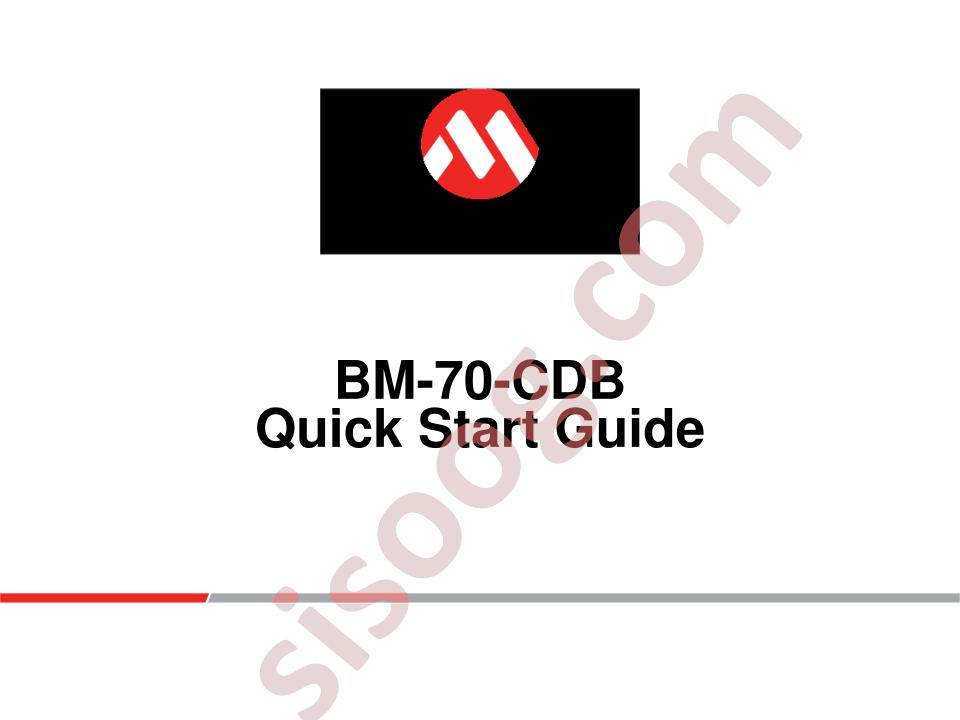 BM-70-CDB Quick Start Guide