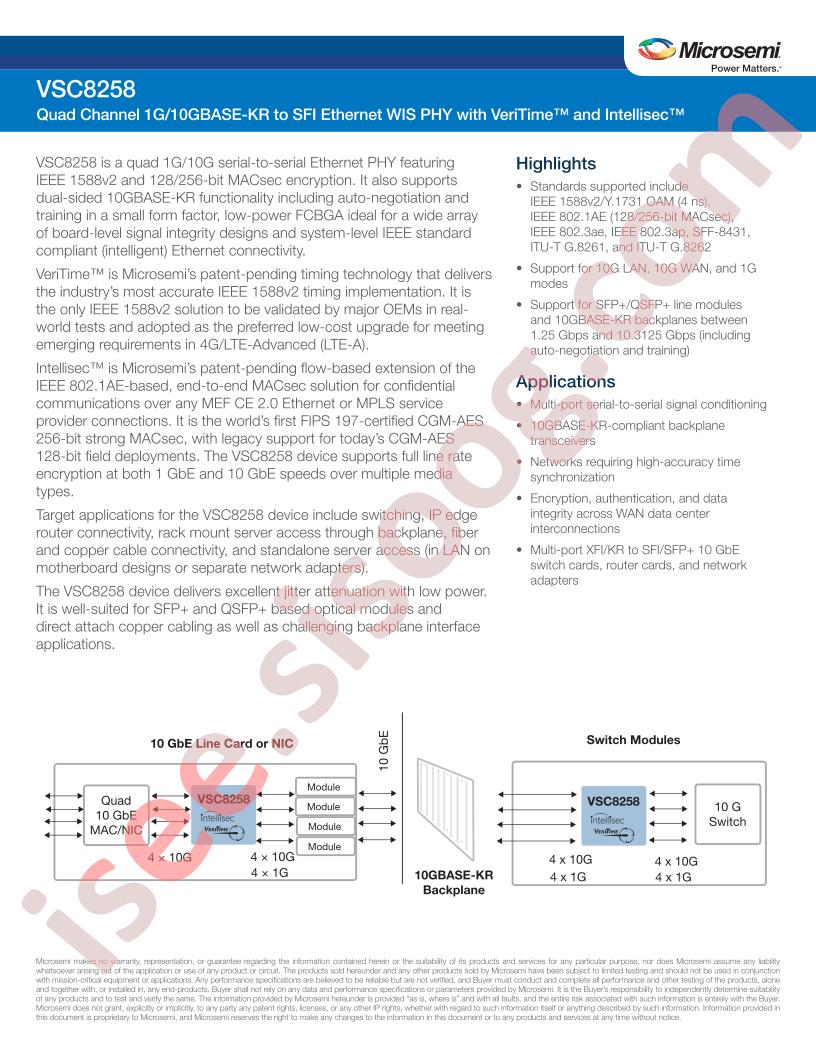 VSC8258 Brief