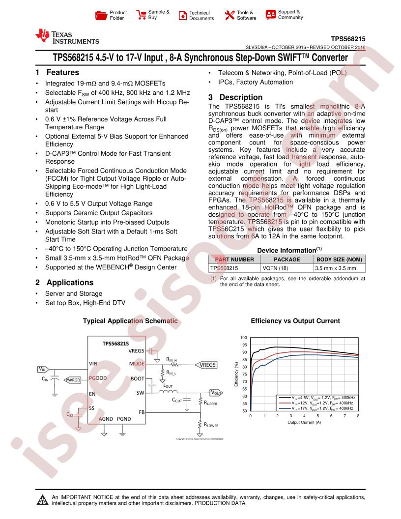 TPS568215 Datasheet