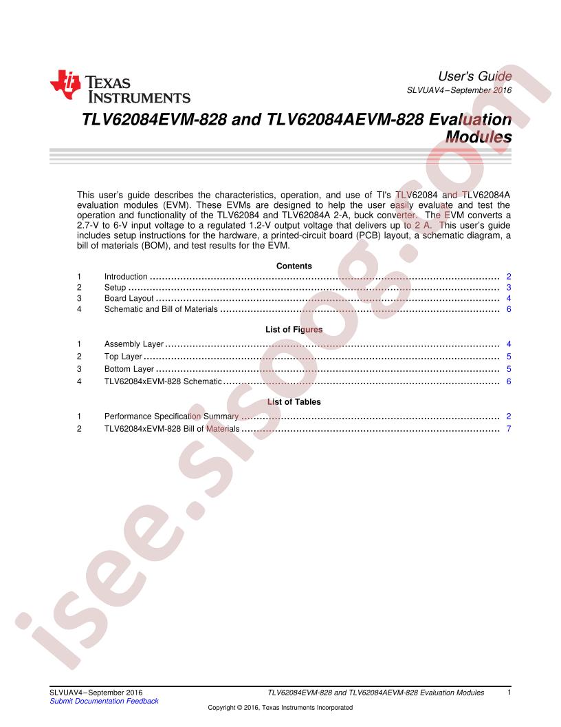 TLV62084AEVM-828 User Guide