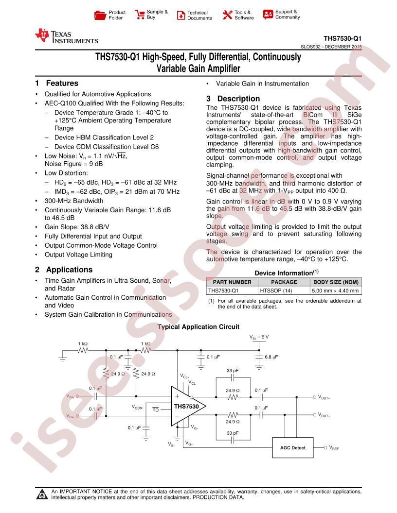 THS7530-Q1 Datasheet