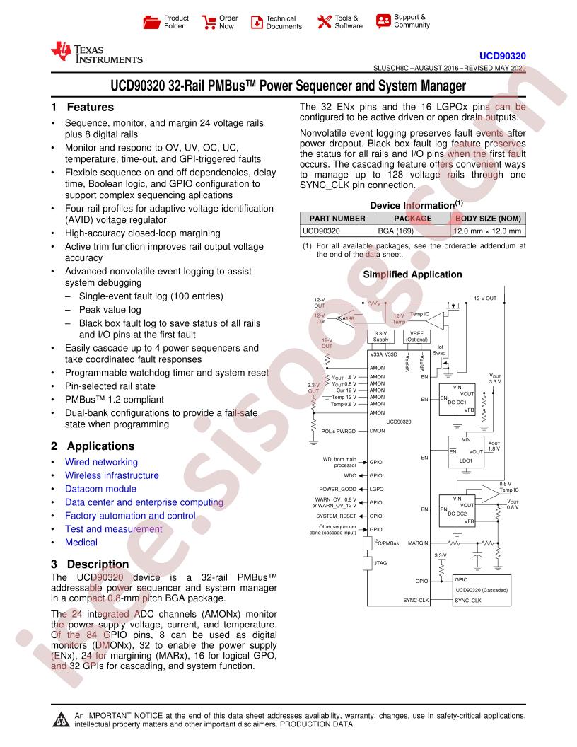 UCD90320 Datasheet