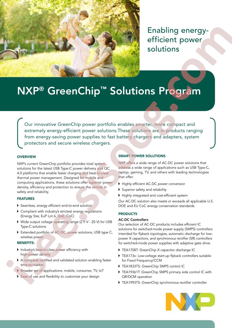 NXP GreenChip Solutions Program Fact Sheet