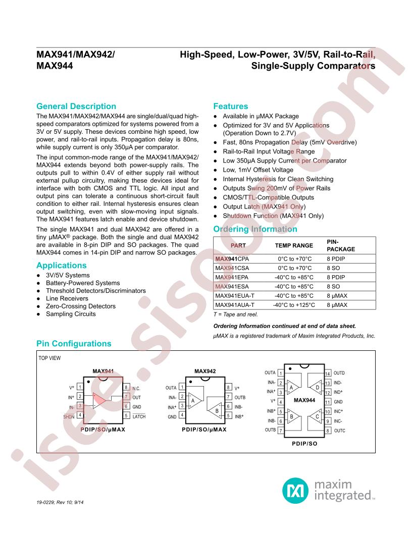 MAX941-42, MAX944