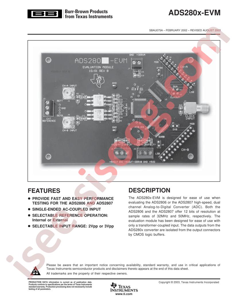 ADS280x-EVM