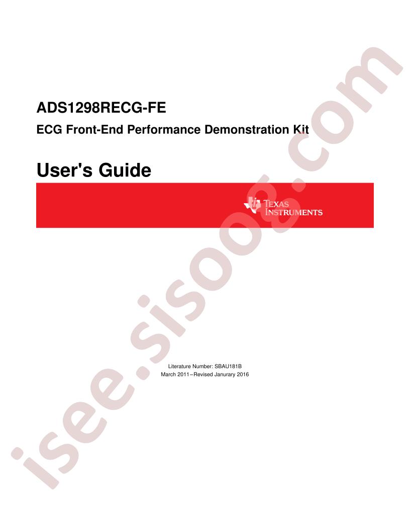 ADS1298RECG-FE Guide