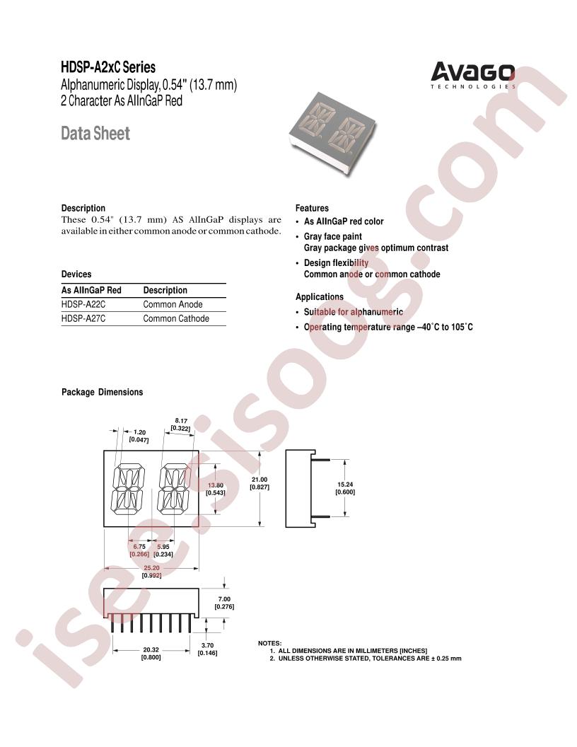 HDSP-A2xC Series