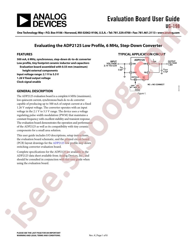 ADP2125 Eval Board Guide