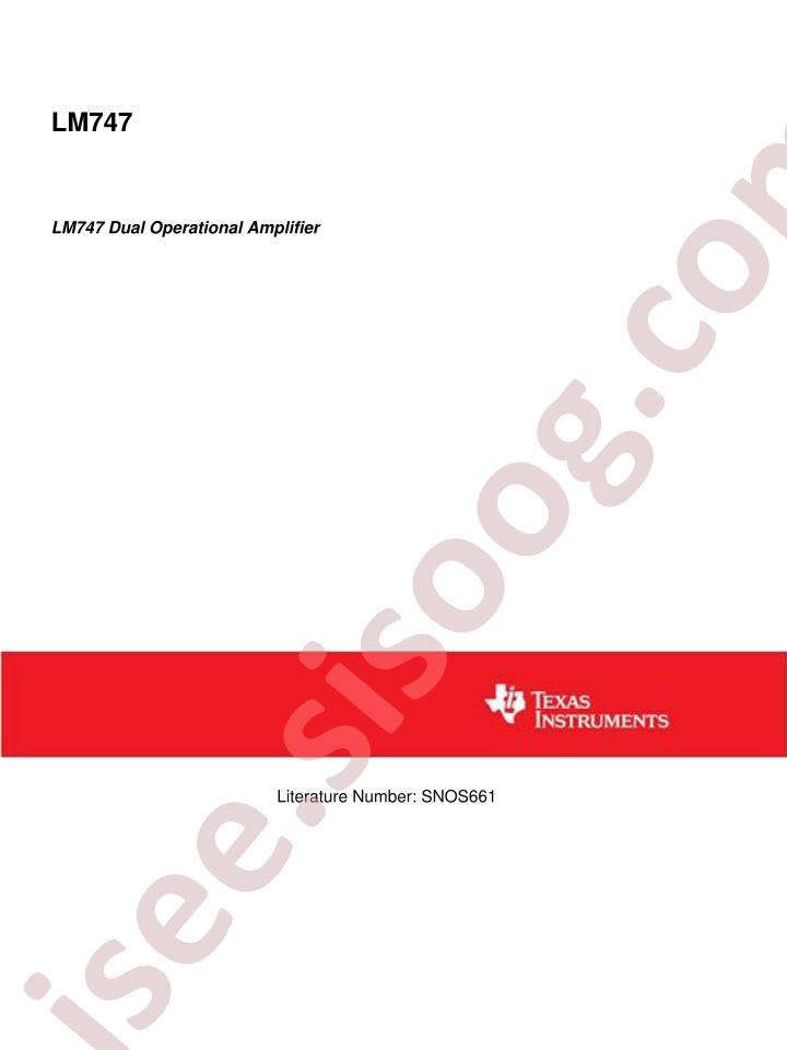 LM747 Datasheet