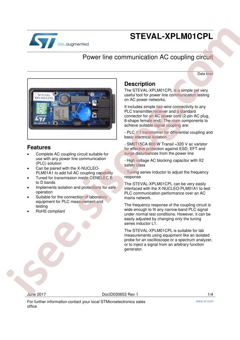 STEVAL-XPLM01CPL Brief