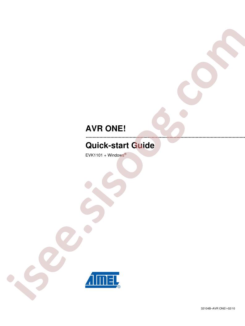 AVR One Quick-Start Guide