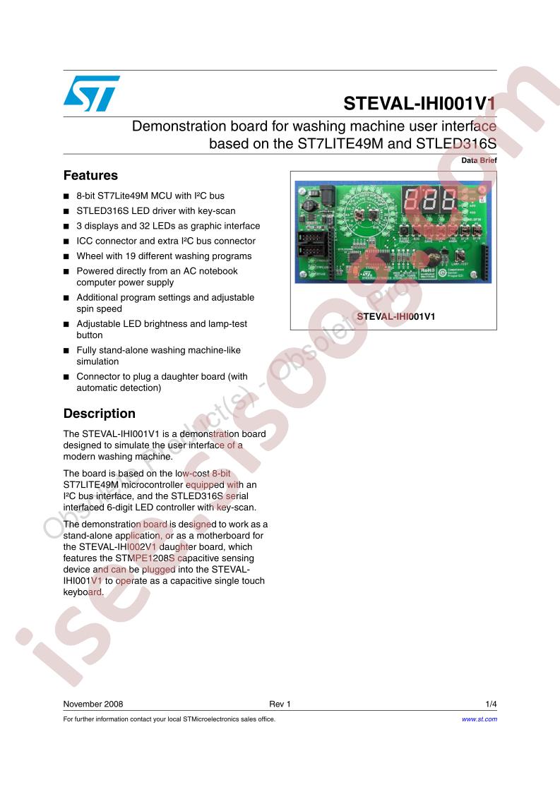 STEVAL-IHI001V1 Data Brief