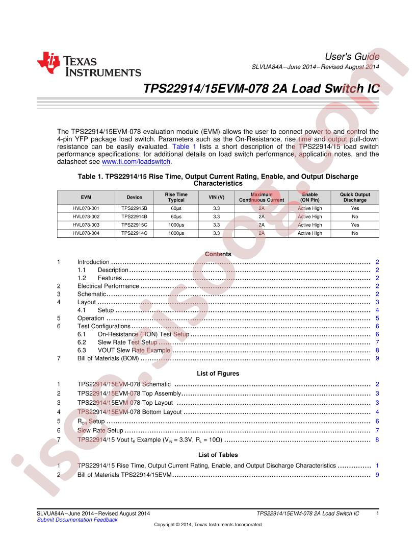 TPS229(14,15)BEVM-078 User Guide