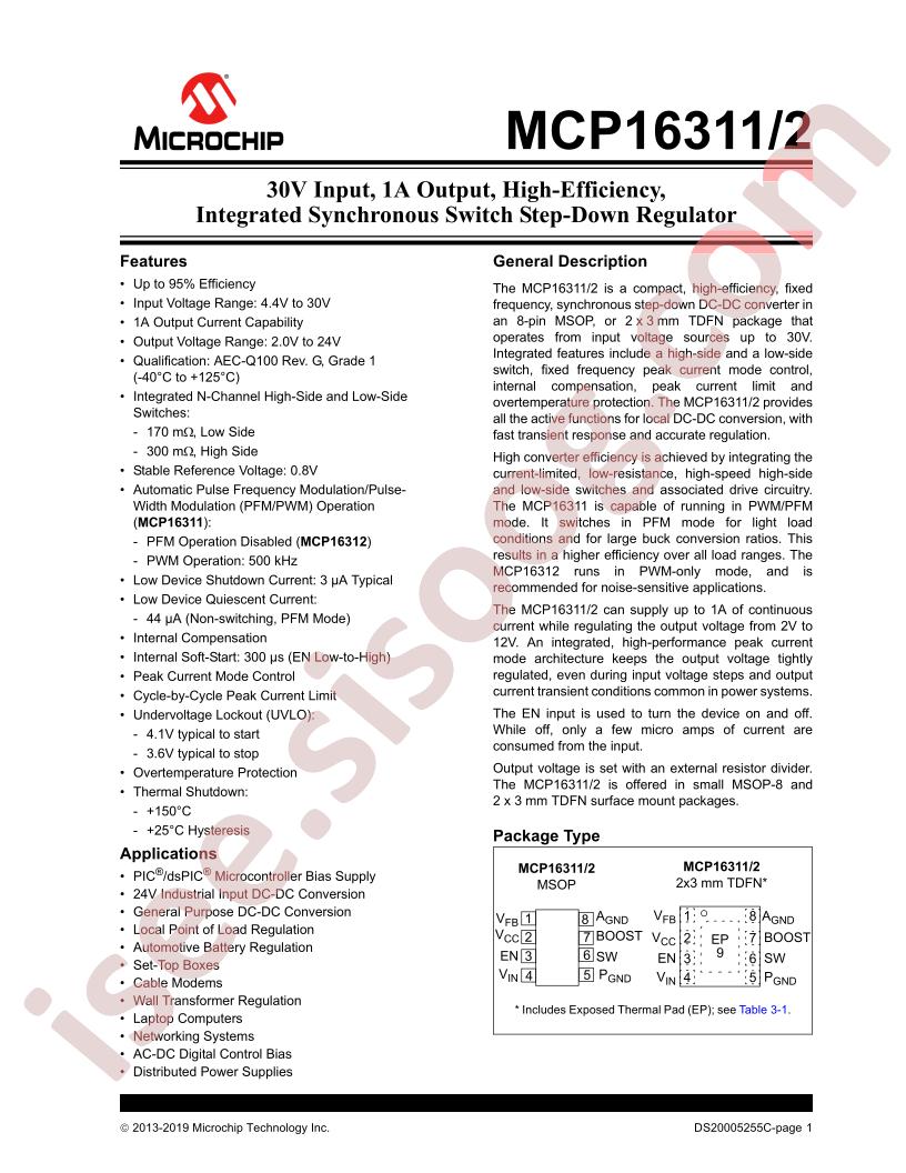 MCP16311/2 Datasheet