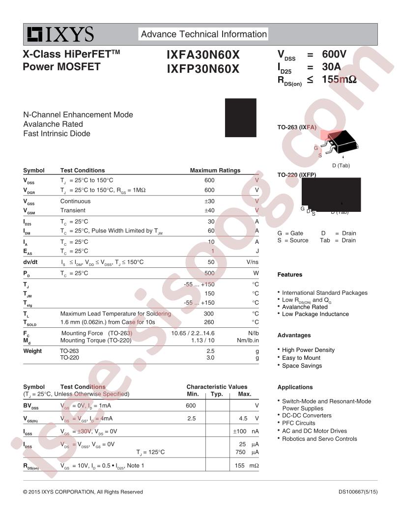 IXF(A,P)30N60X