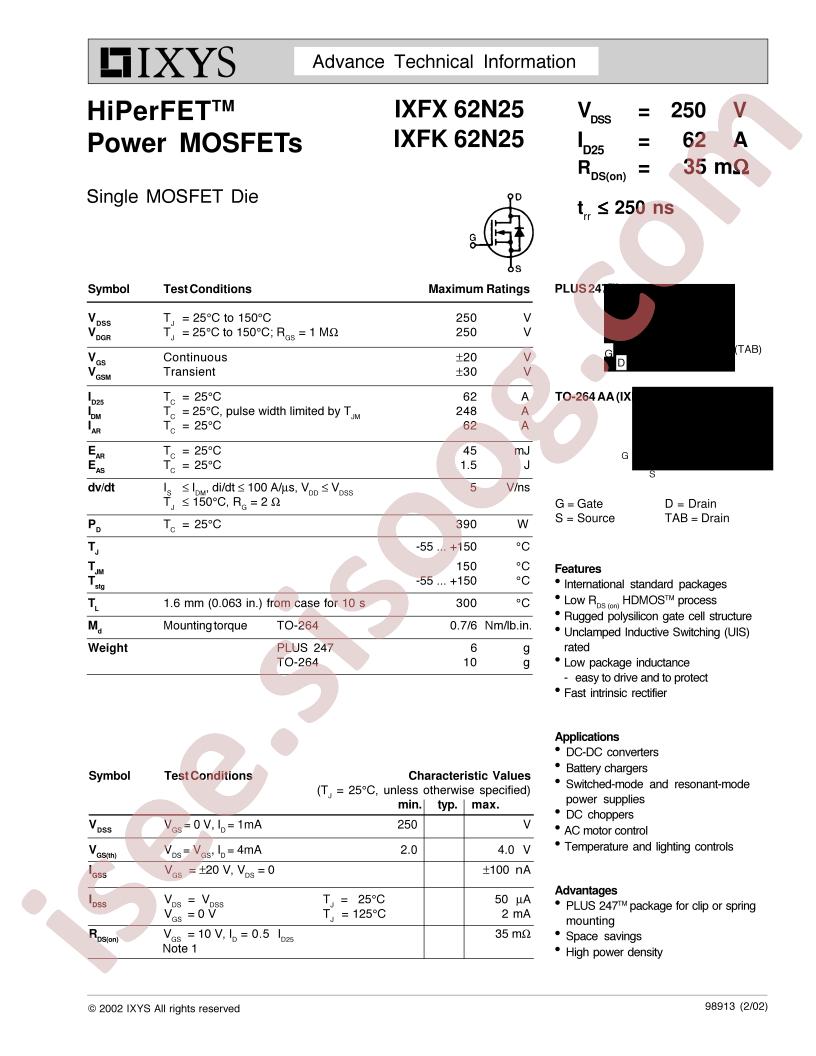 IXF(X,K)62N25