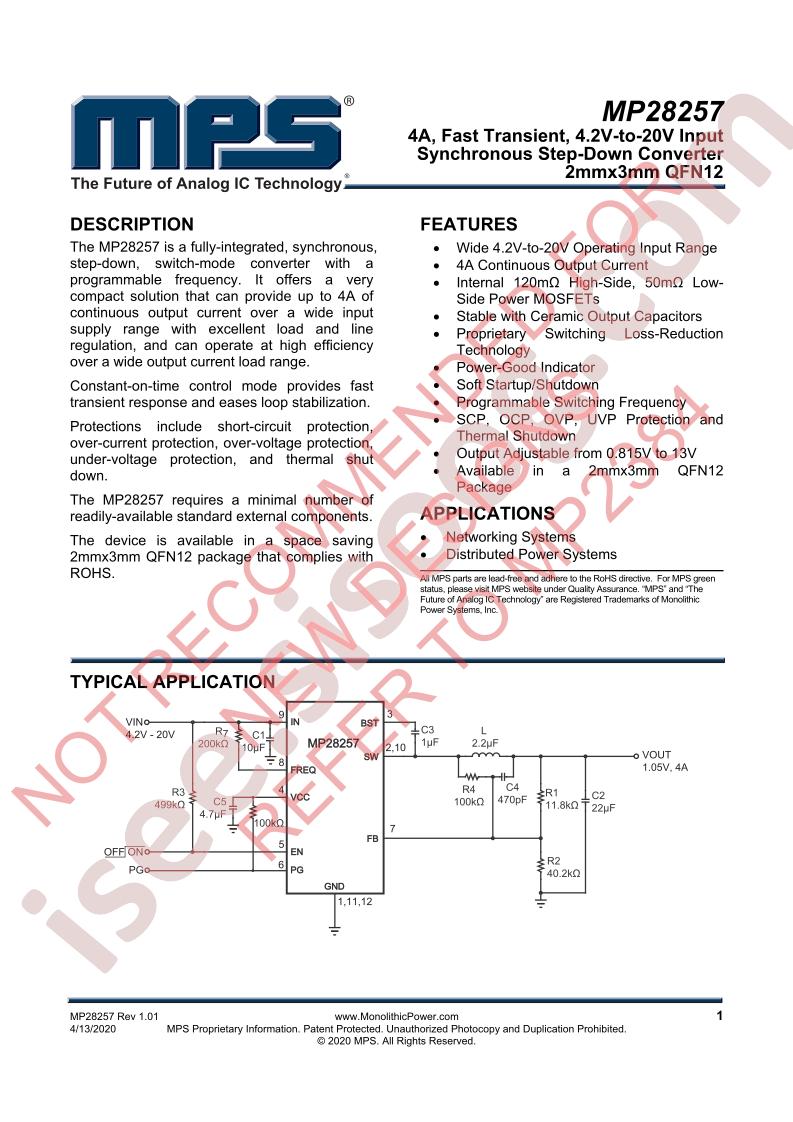 MP28257 Datasheet