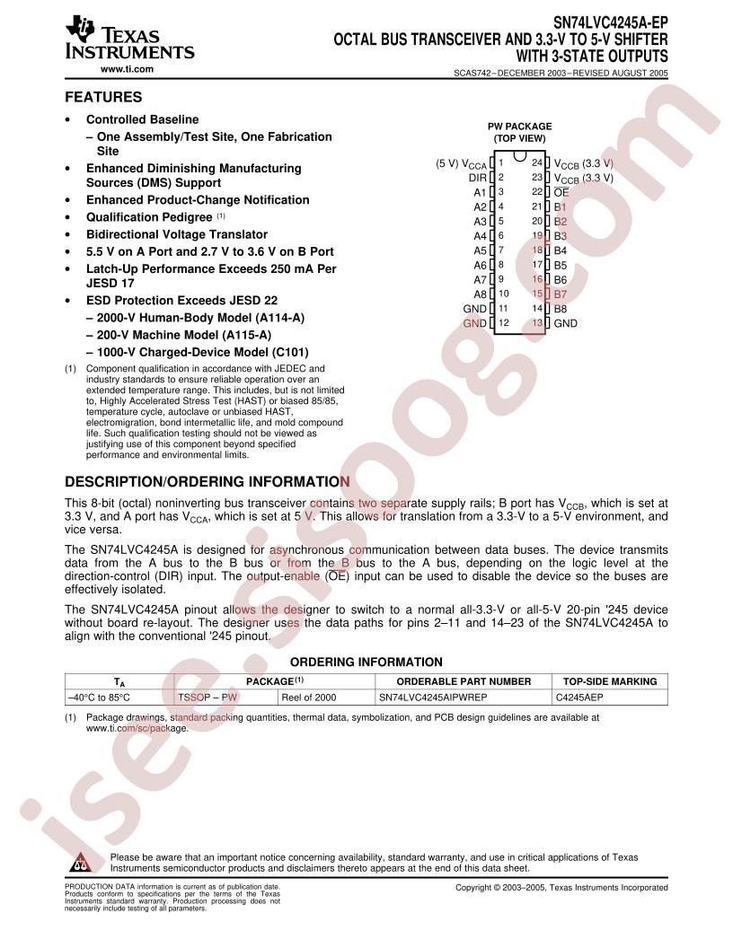 SN74LVC4245A-EP