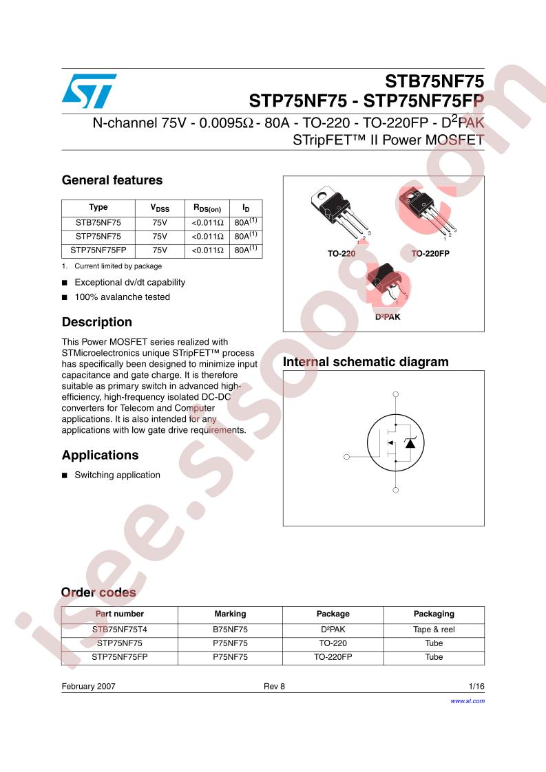 ST(B,P)75NF75(FP)