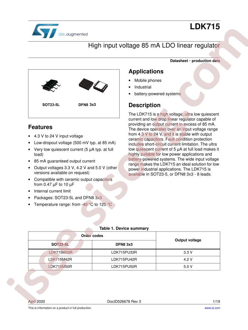 LDK715 Datasheet