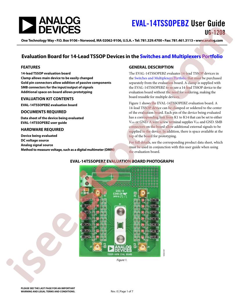 EVAL-14TSSOPEBZ Guide