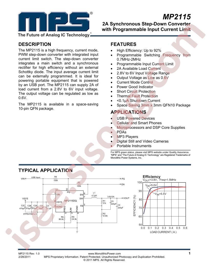 MP2115 Datasheet