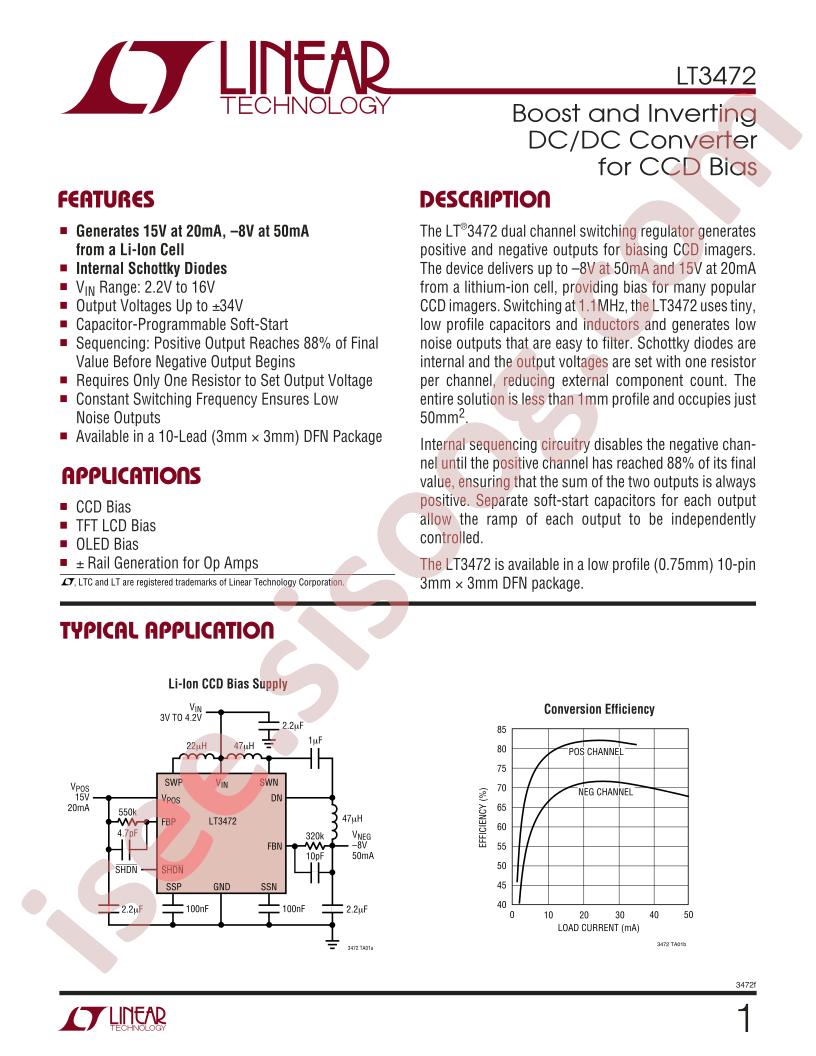 LT3472 Datasheet