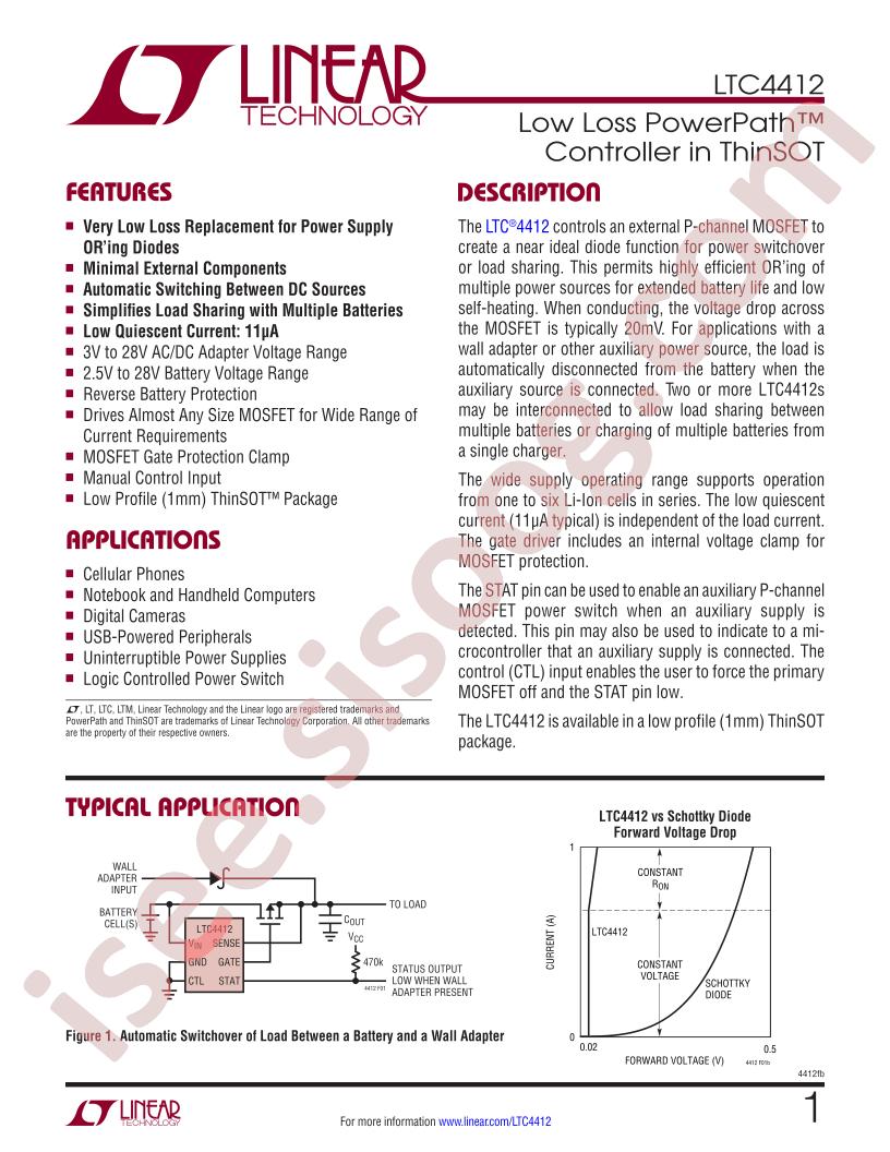 LTC4412 Datasheet