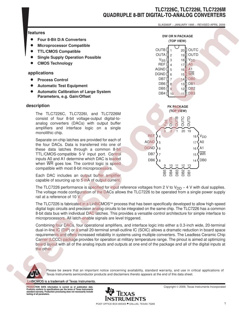 TLC7226C/I/M