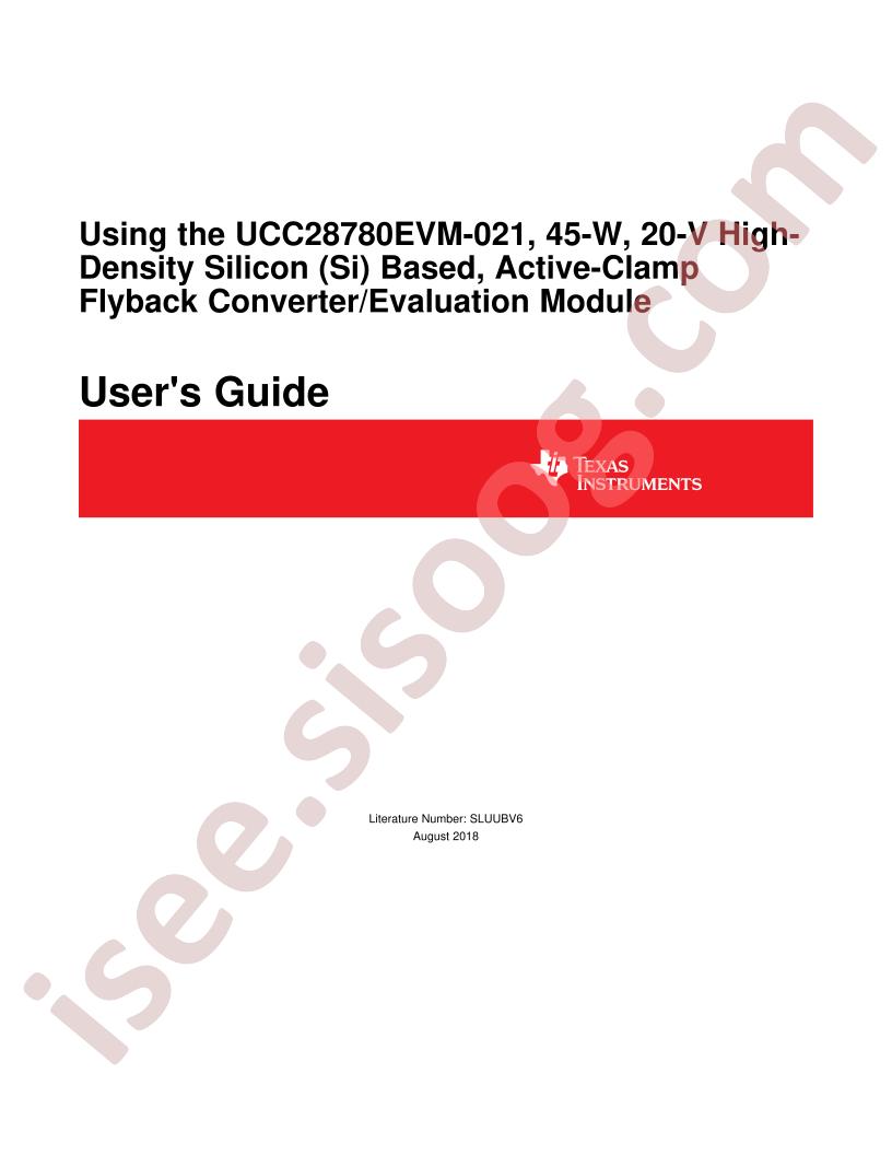 UCC28780EVM-021 User Guide