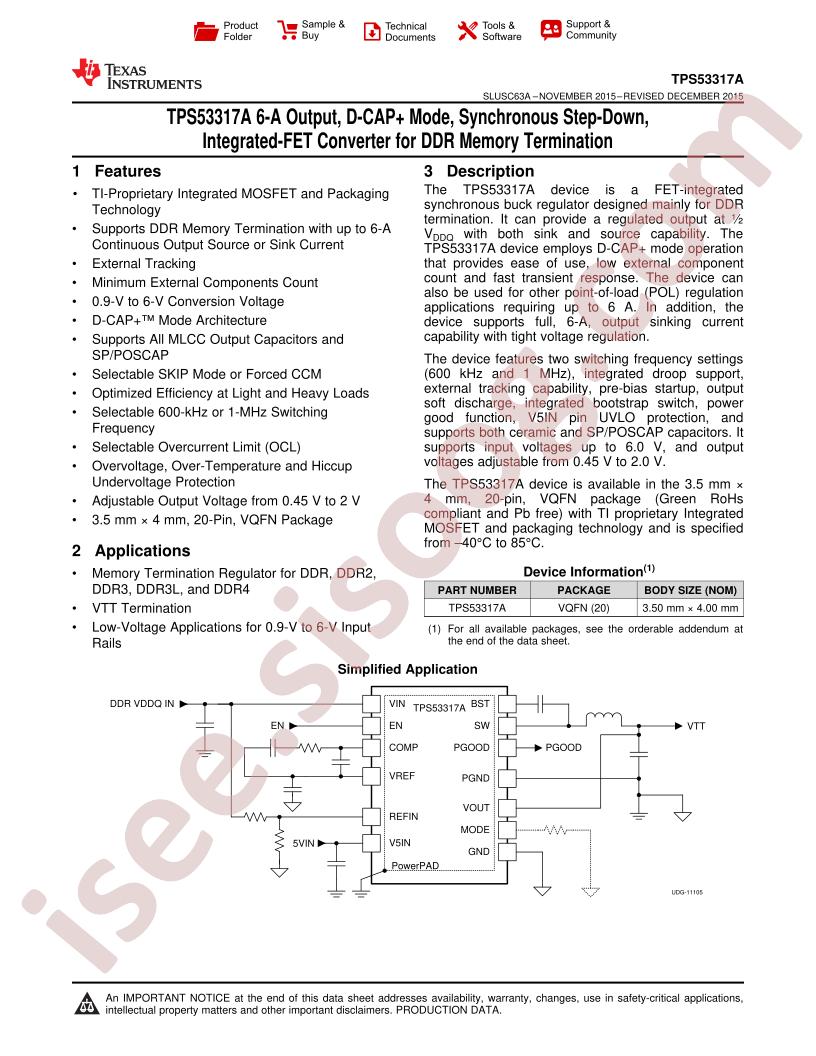 TPS53317A Datasheet