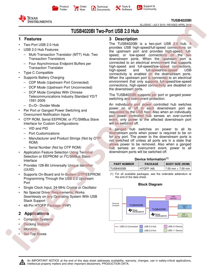TUSB4020BI Datasheet