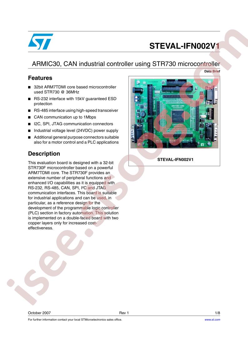 STEVAL-IFN002V1 Data Brief