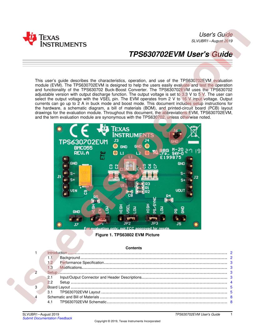 TPS630702EVM User Guide
