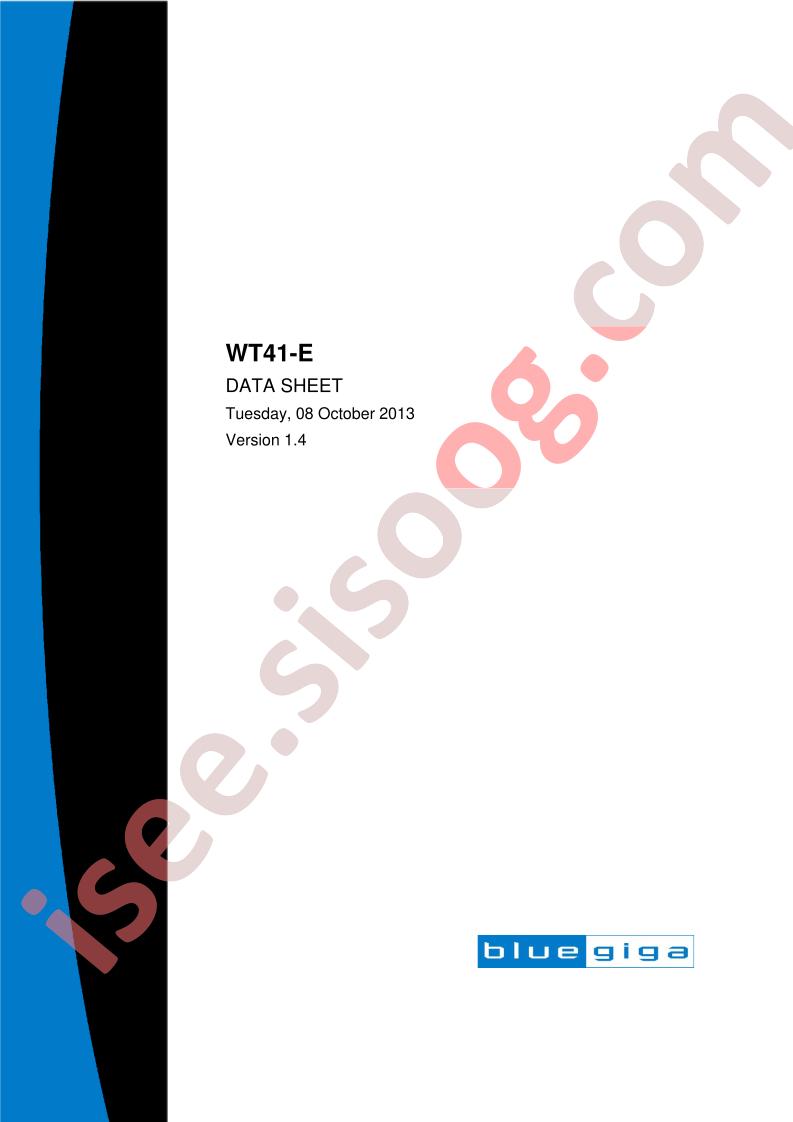 WT41-E Datasheet