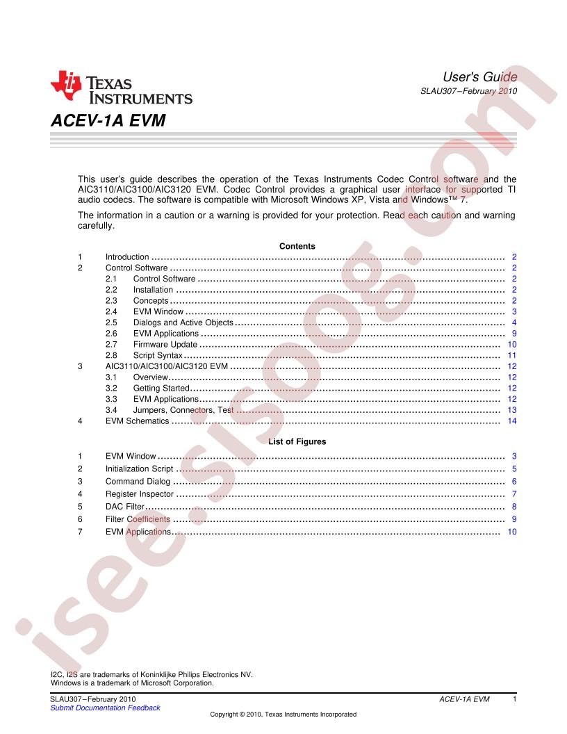 ACEV-1A EVM Guide