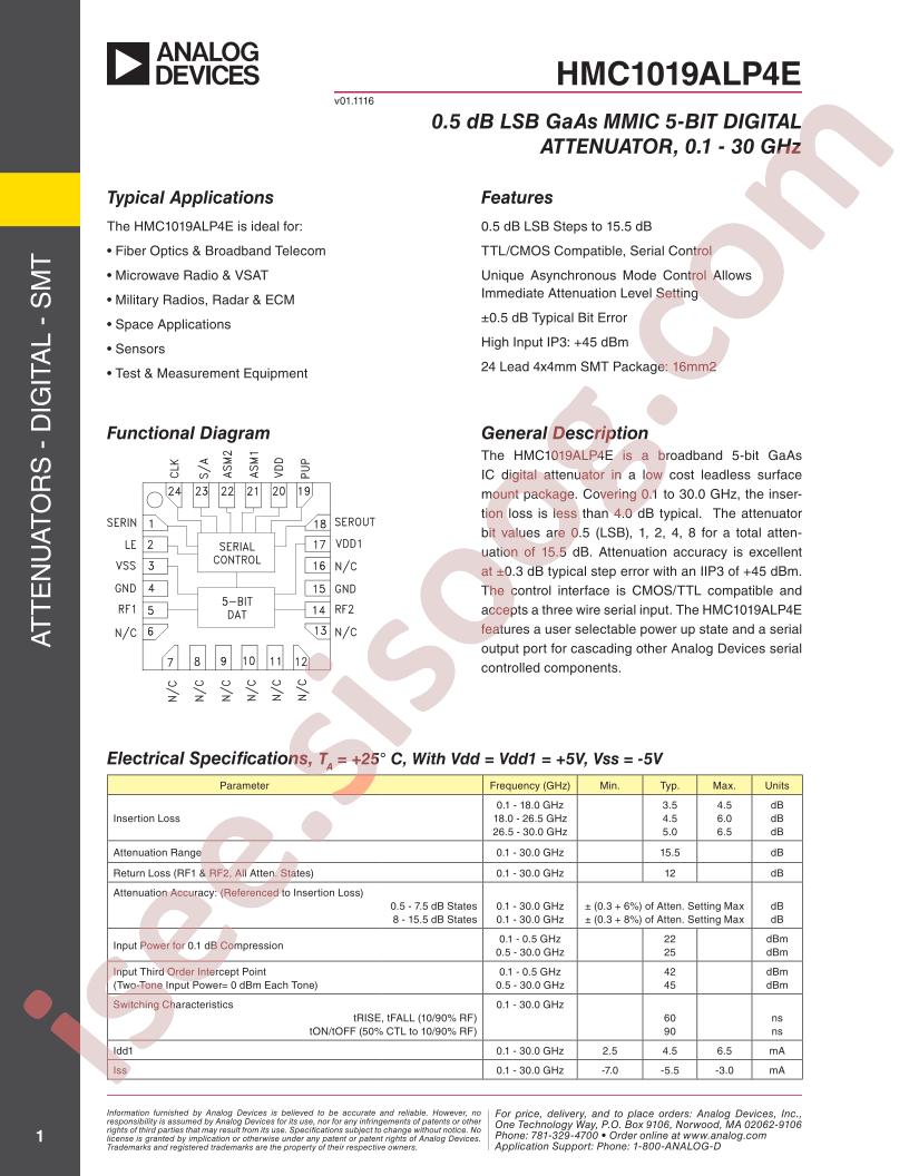 HMC1019ALP4E